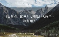 社会焦点：国产SUV精品让人咋舌 · 热点3009