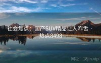 社会焦点：国产SUV精品让人咋舌 · 热点8498