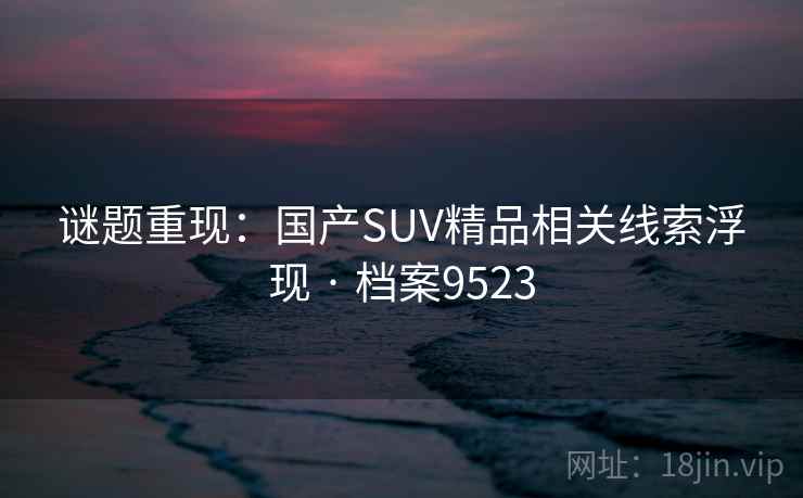 谜题重现:国产SUV精品相关线索浮现 · 档案9523 谜题重现:国产SUV精品相关线索浮现 · 档案9523
