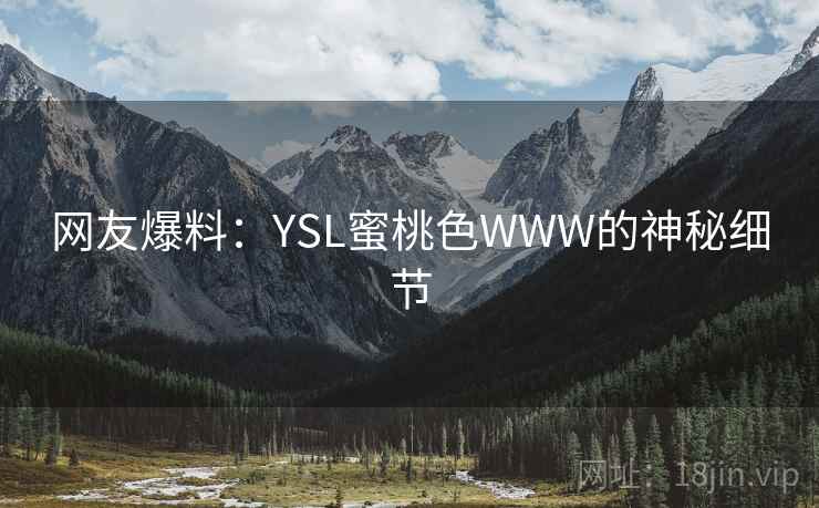 网友爆料：YSL蜜桃色WWW的神秘细节